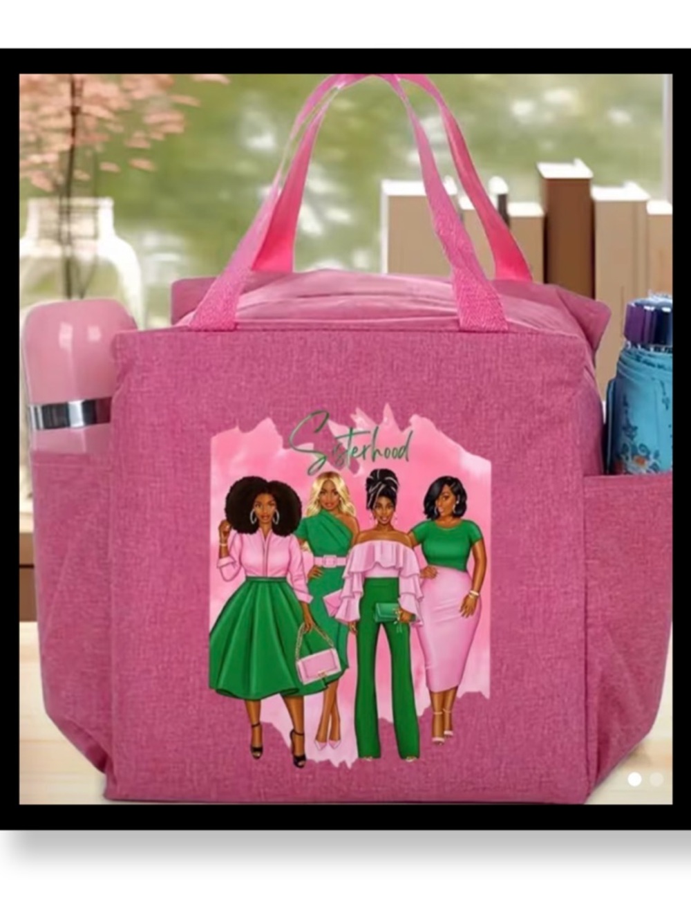 🆕 Pink Sisterhood Tote Bag with Graphic